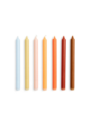 Gradient Rainbow Kronelys | 7stk