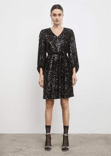 Bianca Sequin Dress | Black