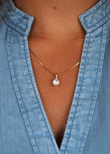 Petite Drop Smykke | Gold & Crystal