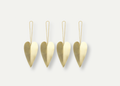 Heart Brass Ornament | Set of 4