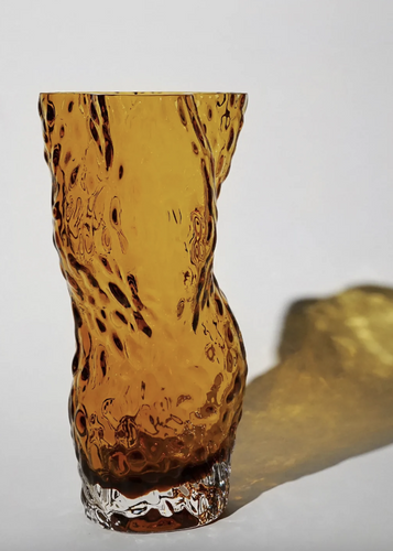 Ostrea Glass Vase | Amber